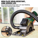 Mini Circular Saw, TECCPO 4.8Amp Compact Circular Saw, 3700RPM, with Laser Guide, Scale Ruler, Vacuum Port, 3 Blades for Cutting Woods, Tile and Soft TECCPO