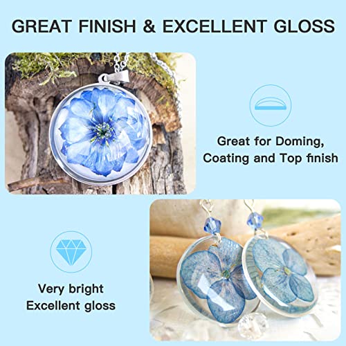 JDiction UV Resin, Upgrade 300g High Viscosity Hard UV Resin with Crystal Clear Resin Kit for Doming, Sealing, Coating, and Casting JDiction