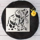 Aleks Melnyk No.478 Metal Stencil, Elephant Mammal Animal, Safari Animal, Small Stencil, 1 PC, Template for Wood Burning, Engraving, Crafting, Aleks Melnyk