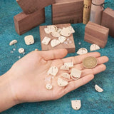 Pandahall 40Pcs Wood Earrings Studs Wooden Earring Blanks Wood Earring Findings Wheat Geometry Earring Posts with Ear Backs for Jewelry Making PH PandaHall