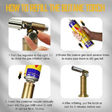 ravs Butane Torch, Pure Copper Kitchen Torch with Adjustable Flame, Mini Torch Lighters Butane Refillable, Culinary Torch for BBQ, Baking. Culinary ravs