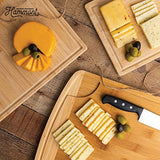 Bamboo Cutting Boards for Kitchen - Wood Cutting Board with Juice Grooves - Small Wood Cutting Board for Meat, Wooden Cutting Boards for Kitchen Hammont