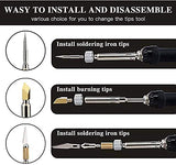 23pcs Wood Burner Tips Set Pyrography Brass Wood Burning Tip for Wood Soldering Carving Embossing Woodburning Accessories Hztyyier