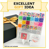 Luwanio Bracelet Making Kit, Pony Beads Clay Beads Smiley Beads Letter Beads for Friendship Bracelets Jewelry Making, Kandi Bracelet Kit, DIY Arts Luwanio