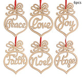 COHEALI 18 pcs Design DIY Twine Decorations Gift Christmas Unfinished Decor Festival Cutouts Wood Love Pendants Drawing Holiday Graffiti for Hope COHEALI