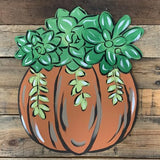 Succulent Pumpkin Cutout, Fall Shape, Wood Shape, Paint by Line, Build-A-Cross Build-A-Cross