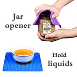 CAKETIME Silicone Trivet Mats - Hot Pads Spoon Rest, Multipurpose Trivet for Hot Dishers Heat Resistant Food Grade Silicone Set of 4 CAKETIME