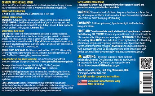 General Finishes Oil Base Gel Stain, 1 Pint, Brown Mahogany General Finishes