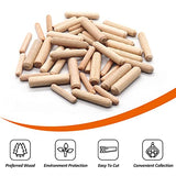 Wooden Dowel Pins Assorted Kit - M6/M8/M10 Fluted Wood Dowel Pins, Made of Hardwood - 500 PCS 3 Size -1/4,5/16,3/8 Inch Dowel pins CZXNBI
