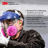3M Safety Glasses, Solus 2000 Series, ANSI Z87, Scotchgard Anti-Fog Anti-Scratch, Clear Lens, Gray/Teal Frame, Removable Foam Gasket 3M
