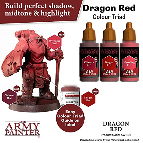 The Army Painter Warpaint Air Dragon Red - Acrylic Non-Toxic Heavily Pigmented Water Based Paint for Tabletop Roleplaying, Boardgames, and Wargames - WoodArtSupply