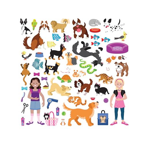 Melissa & Doug Pet Shop Puffy Sticker Set With 115 Reusable Stickers - Kids Arts And Crafts Activity, Restickable Stickers For Kids Ages 4+, Melissa & Doug