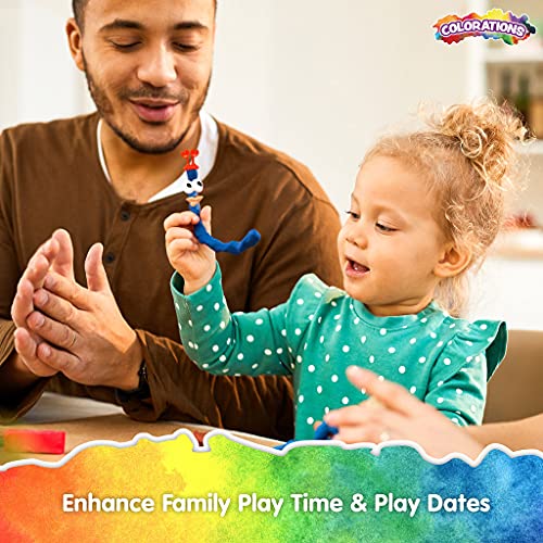 Colorations - BUILDME Creative Creatures Dough Builders (Includes 260 pieces) - Dough & Molding Clay Accessories for Kids - Screen-Free Play Time - Colorations