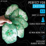 Art ‘N Glow Epoxy Resin for Clear Casting and Coating - 1 Gallon Kit - Perfect for Molds, Crafts, Tumblers, Jewelry, Wood - Food Safe, Non Yellowing, Art 'N Glow