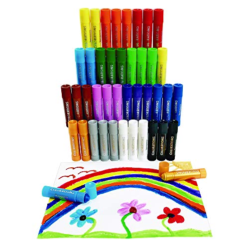 MayMoi Washable Tempera Paint Sticks | Non-Toxic, Quick Drying & No Mess Paint Sticks for Kids (12 Bright Colors, 6G)