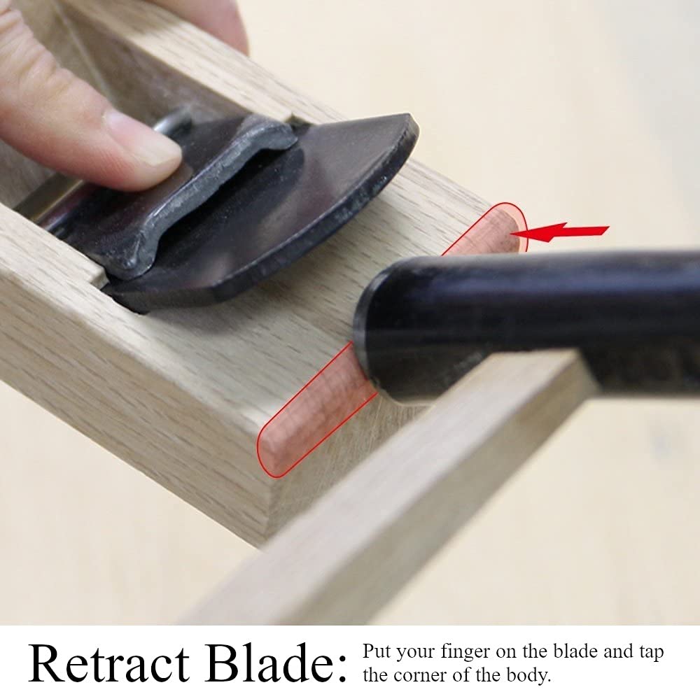 KAKURI Japanese Hand Plane 42mm for Woodworking, KANNA Small Block Plane Mini Hand Planer for Wood Chamfering and Smoothing, 5.9 x 2.1 x 1.6 inches, KAKURI