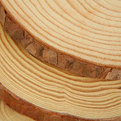 AKOLAFE 10 Pack Natural Wood Slices for Centerpieces Base Rustic Wood Slices for Crafts Large Wood Slice Ornaments Unfinished Wood Rounds Wooden - WoodArtSupply