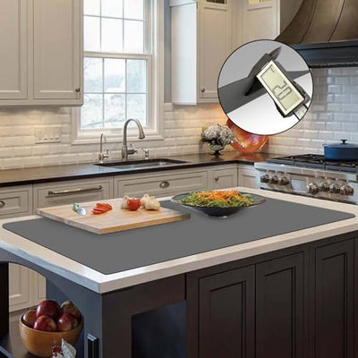 Extra Large Silicone Mat, Silicone Mats for Kitchen Counter 47.3''x23.6''x0.08", 2MM Nonslip Heat Resistant Mat, Countertop Protector, Nonstick