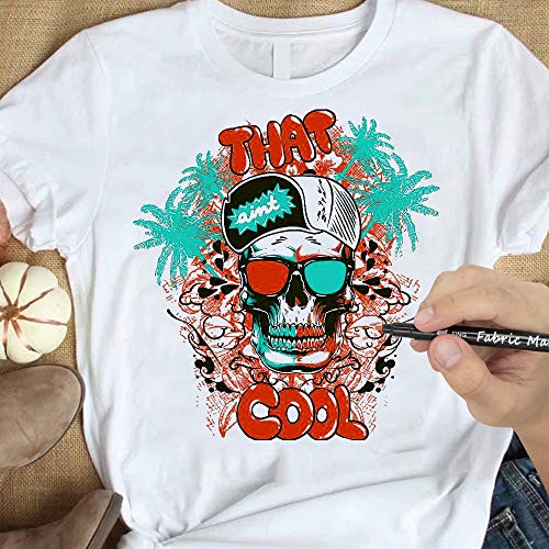 JR.WHITE Fabric Markers Permanent for T Shirts Baby Clothes Onesies Bibs White Pillow Canvas Tote Bags Clothing - No Bleed - Fine Tip - Child Safe & JR.WHITE