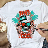 JR.WHITE Fabric Markers Permanent for T Shirts Baby Clothes Onesies Bibs White Pillow Canvas Tote Bags Clothing - No Bleed - Fine Tip - Child Safe & JR.WHITE