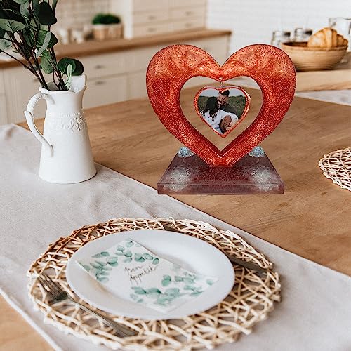 Heart Photo Frame Resin Molds Silicone, Large Ornament Picture Frame Silicone Mold for Resin Casting, DIY Epoxy Resin Floral Art Crafts Home Wehous