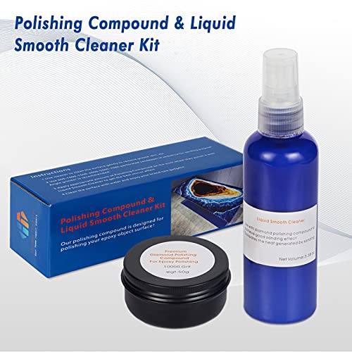 Premium Resin Polishing Kit, Epoxy Polishing Kit, Polishing Compound for Epoxy Resin High Gloss Finishes, Epoxy Resin Polish, Smooths Out Counters HT HOMETINKER