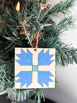 Ornament Barn Quilt Square Design Cutout Unfinished Wood Shape Style, Quilting Blocks (Bear Paw) AVTRBoutique