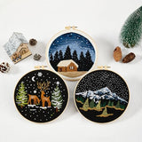 Armindou Embroidery Kit for Beginner Adults, Counted Stamped Cross Stitch kit for Adult Beginner, Hand Embroidery Starter Kits with Pattern, 3 Armindou