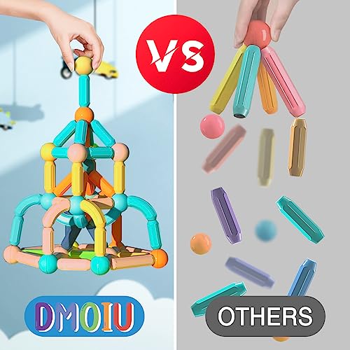 DMOIU Magnetic Building Blocks STEM Educational Toy for Kids Montessori Learning Sticks and Balls, Sensory Activities Toys for Toddlers, Gift for DMOIU