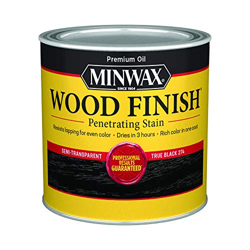 Minwax Wood Finish 227644444, 1/2 Pint, True Black - WoodArtSupply