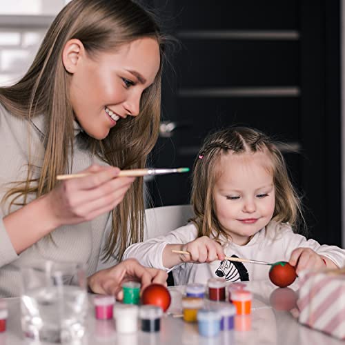 Set of 6 pcs Unpainted Easter Wooden Eggs 2.6'', Paintable Easter Eggs to Decorate, Spring Craft, Wooden Fake Eggs for Chickens, DIY Egg Easter AEVVV