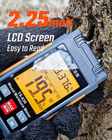 TopTes TS-630 Wood Moisture Meter for Firewood/Drywall, 2.25-inch LCD Screen with 3 Color Backlight Dry-Moisture-Wet Display, 2 Mode 7 Calibration TOPTES