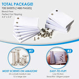 Blank Flip Book Paper with Holes - 720 Sheets (1480 Pages) Flipbook Animation Paper : Works with Flip Book Kit Light Pads: for Drawing, Sketching Molcey