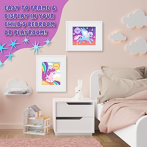 Astrakuma Studio Paint by Numbers for Kids Ages 8-12 - Unicorn Painting by Number Kit Canvases, Easy Pre Drawn Canvas Boards Set for Children and - WoodArtSupply