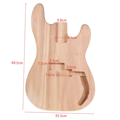 JINGFENG PB-T02 Unfinished Electric Guitar Body Sycamore Wood Blank Guitar Barrel for PB Style Bass Guitars DIY Parts - WoodArtSupply