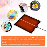 Epoxy Resin Heating Mat, Resin Curing Machine with Cover Timer, Quick Dry Tool Set Heater Coaster for Silicone Molds mCare