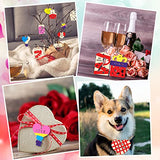 FOIMAS Valentine's Day Wooden Slices,36pcs Heart Cupid Unfinished Wood Cutout Slice Hanging Ornament with Jute Twine and Colored Pen for DIY Craft FOIMAS