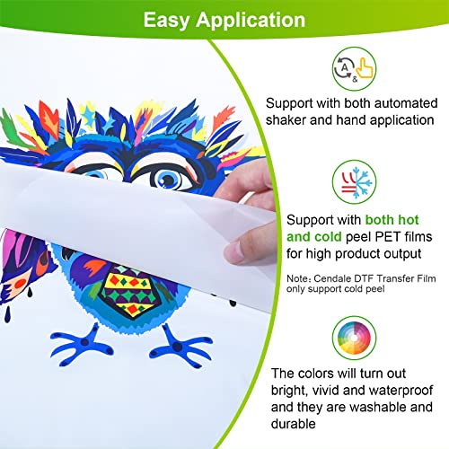 CenDale DTF Powder Kit, Includes Fine Medium, White Black Digital DTF Transfer Powder for Sublimation, Compatible with DTF and DTG Printers, DTF CenDale