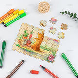 AUEAR, Unfinished Wooden Blank Jigsaw Freeform Blank Wood Piece for DIY for Crafts Arts Card Making (50 Pack) AUEAR