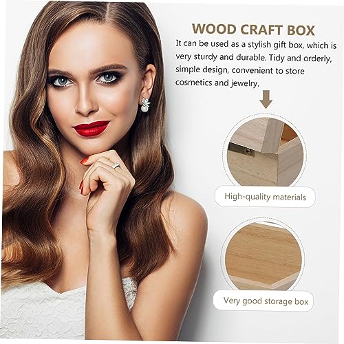 Abaodam 18 Pcs Wooden Box with Lock Ring Storage Organizer Jewelry Organizer Trays for Drawers Wood Gift Containers Unfinished Wooden Jewelry Case Abaodam