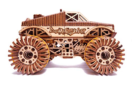 Wood Trick 3D Wooden Monster Pickup Truck Puzzle - Build & Race Up to 20 Feet! - WoodArtSupply