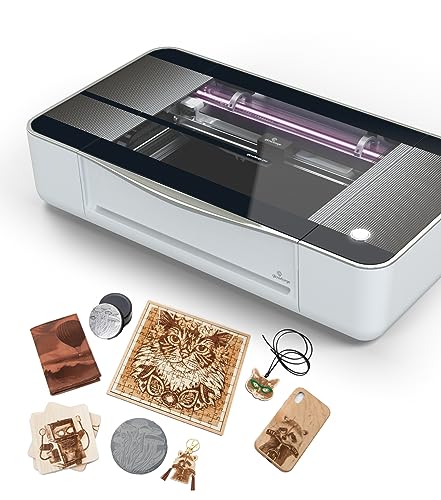 Glowforge Pro Laser Cutter - Create 12x Faster with Wood, Leather, Metal, and Stone. Ultimate Power and Cooling, with AI Prints up to 50 ft. Launch & Glowforge