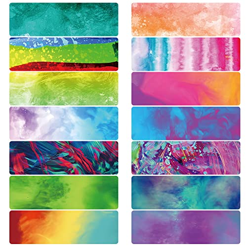 Watercolor Infusible Transfer Ink Sheets, 14 Pcs 4.5x12" Pre-inked Sublimation Paper for DIY T- Shirts, Mug Heat Press, Coaster Blank