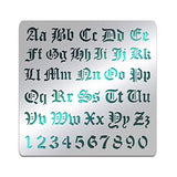BENECREAT Matte Metal Letters Stencils, Gothic A to Z Alphabet & Number Stencil Template for Painting, Wood Burning, Leather Burning, Engraving, BENECREAT
