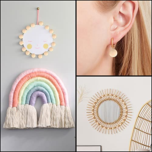 200 Pcs Half Wooden Beads, Unfinished Natural Split Wood Balls, 12mm/15mm/20mm Small Half Round Decorative Wooden Craft Beads Balls for Paint DIY Bnnrjia