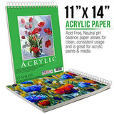 U.S. Art Supply 9" x 12" Premium Extra Heavy-Weight Acrylic Painting Paper Pad, 246 Pound (400gsm), Spiral Bound, Pad of 12-Sheets (Pack of 2 Pads) U.S. Art Supply