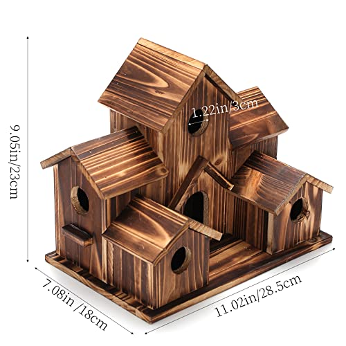 Bird House,Bird Houses for Outside Clearance,Bird House for Outside,Room for 6 Bird Families in Each,Large Bird House for Garden/Courtyard/Backyard