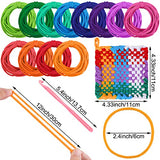 Aodaer 192 Pieces Loom Potholder Loops Weaving Loom Loops Weaving Craft Loops Refill Elastic Potholder Loops with Multiple Colors for DIY Crafts Aodaer