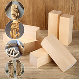 ACXFOND 8PCS Basswood Carving Blocks, 6x2x2 inch Unfinished Wood Blocks for Crafts, Unfinished Wood Squares Wooden Blocks for Arts and Crafts ACXFOND
