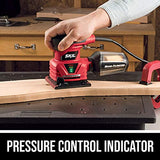 SKIL 7292-02 2.0 Amp 1/4 Sheet Palm Sander with Pressure Control , Red Skil